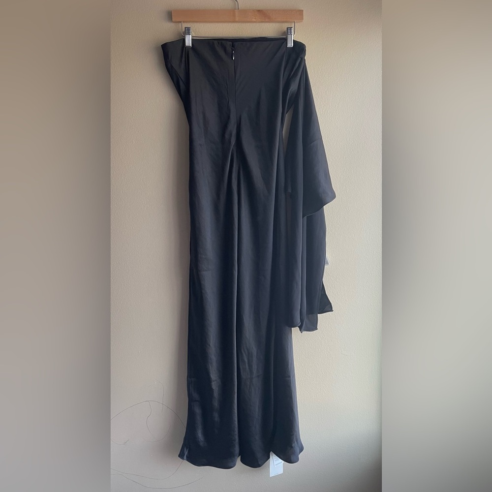New Abercrombie Fitch Julia Strapless Scarf Maxi Dress Black Size Medium - Picture 7 of 16